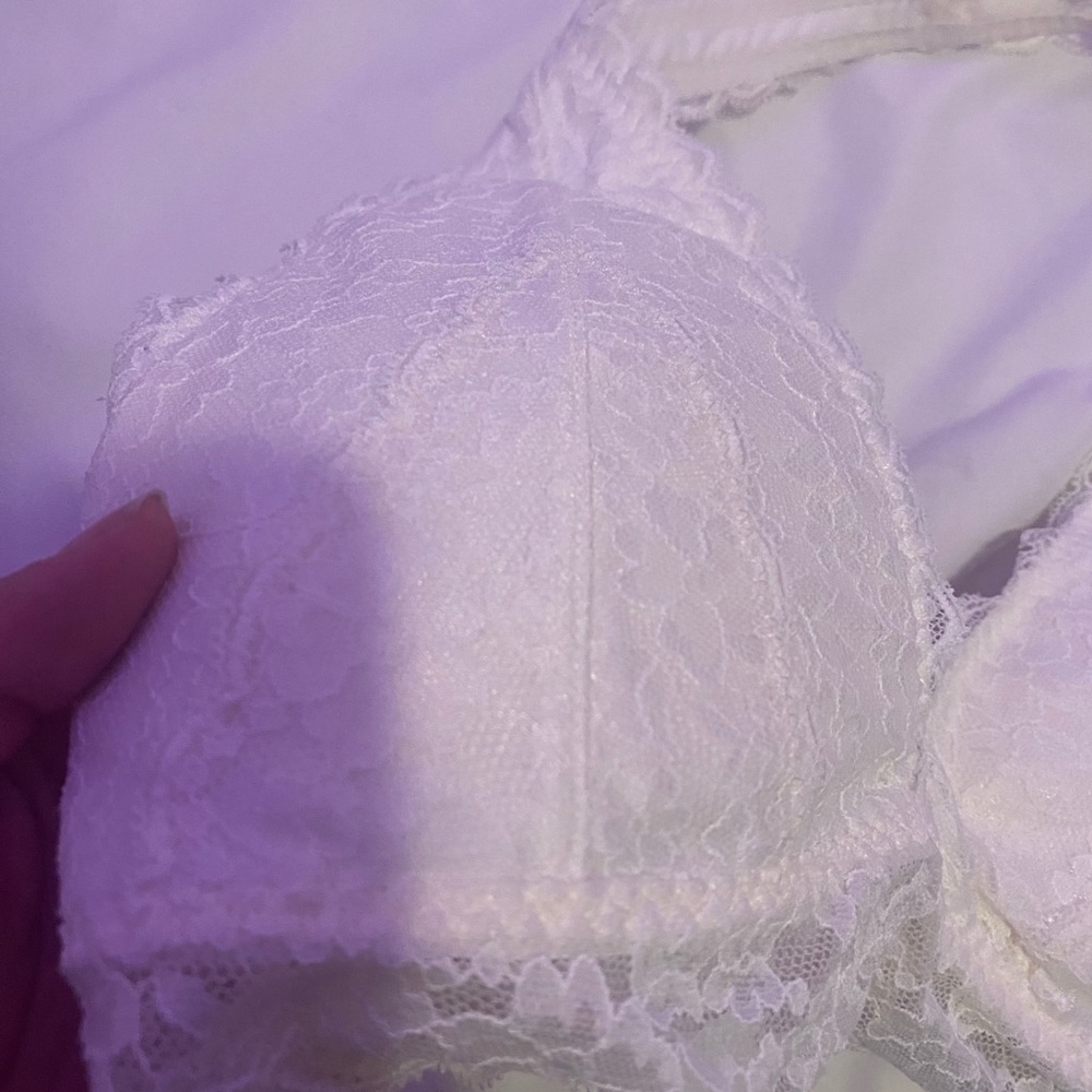 white lace bralette